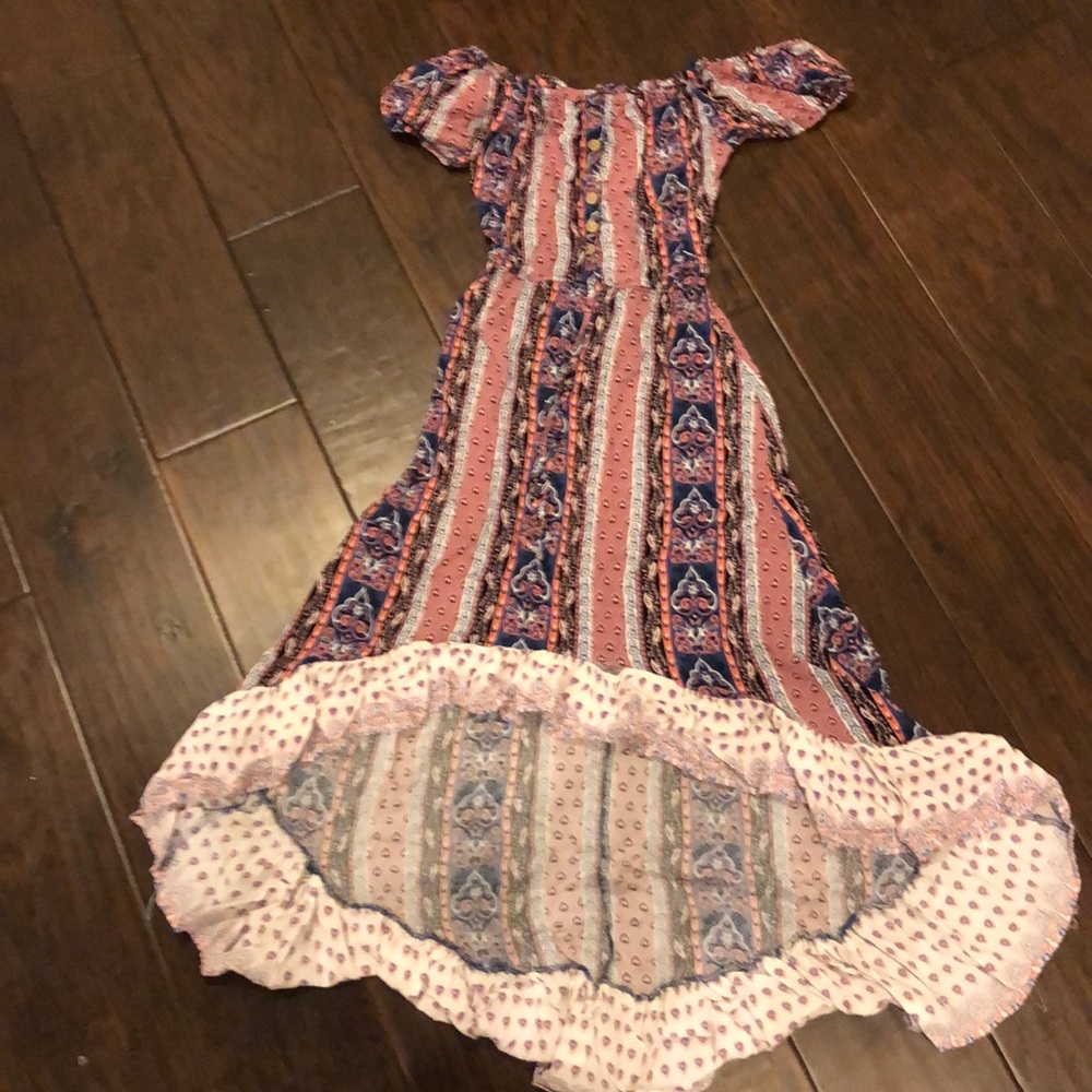 mid length, off the shoulder dress